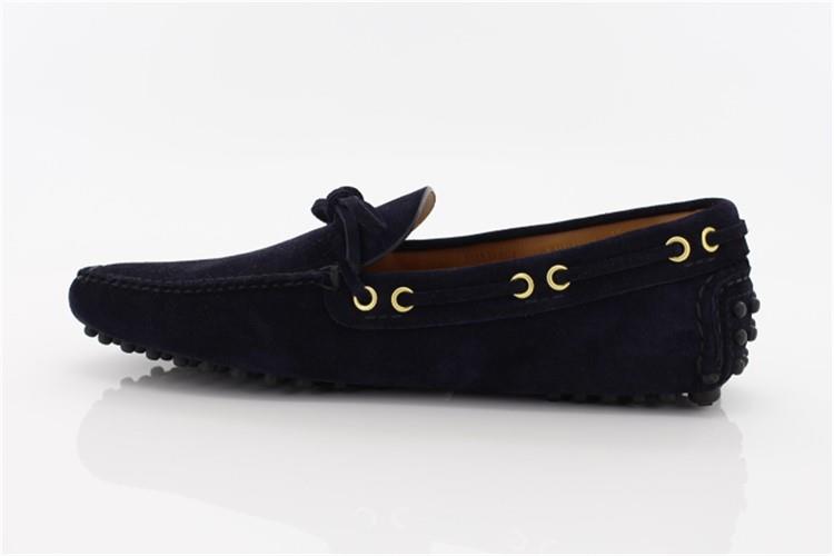 Car Shoe, mocassini con gommini, in pelle scamosciata blu