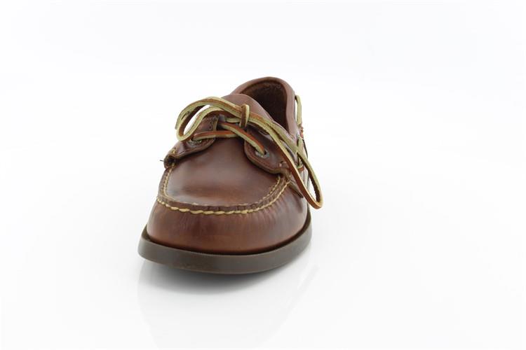 Sebago docksides, allacciata marroncino, suola scura
