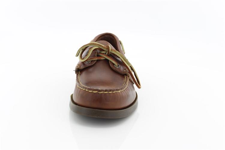 Sebago docksides, allacciata marroncino, suola scura