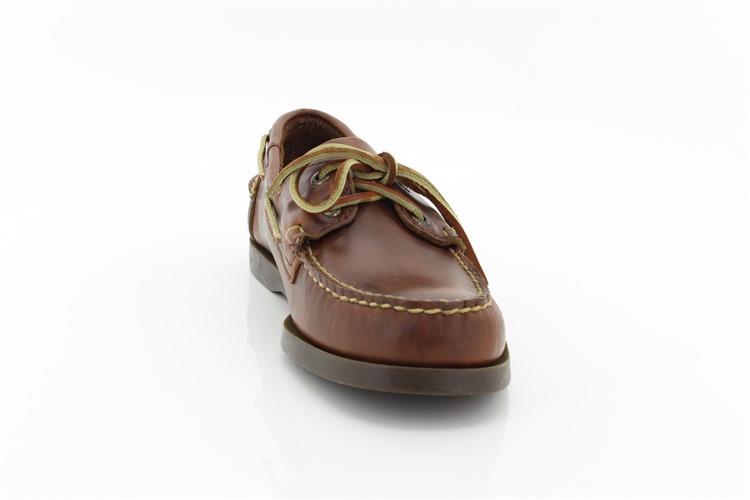 Sebago docksides, allacciata marroncino, suola scura