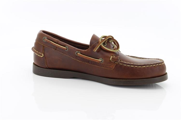 Sebago docksides, allacciata marroncino, suola scura