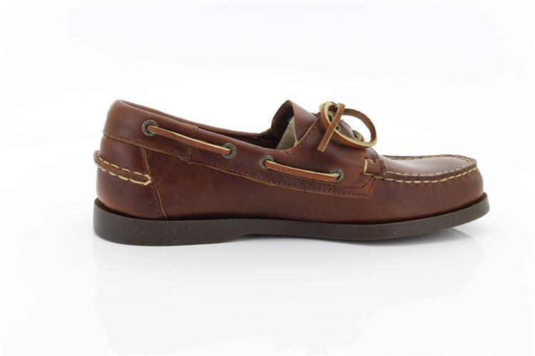 Sebago docksides, allacciata marroncino, suola scura