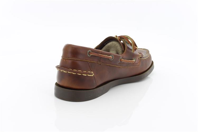 Sebago docksides, allacciata marroncino, suola scura