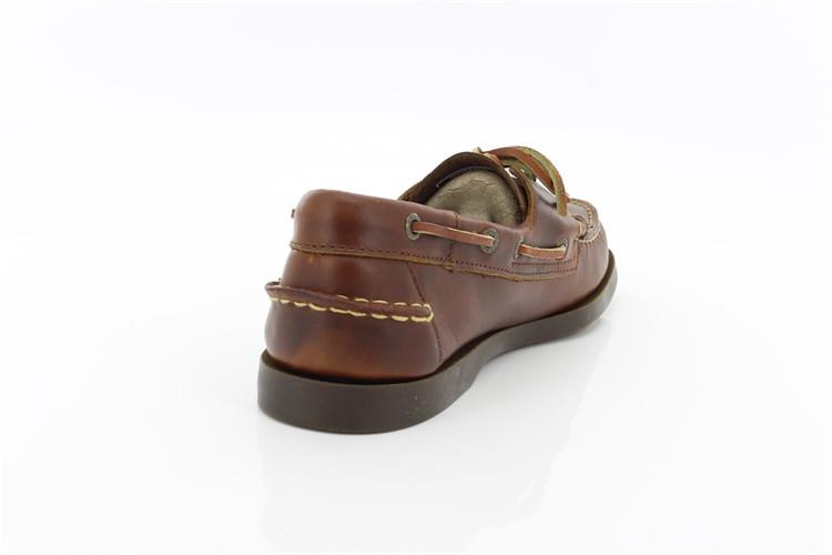 Sebago docksides, allacciata marroncino, suola scura