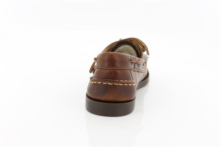 Sebago docksides, allacciata marroncino, suola scura