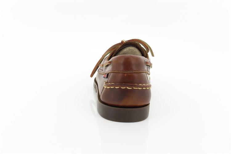 Sebago docksides, allacciata marroncino, suola scura