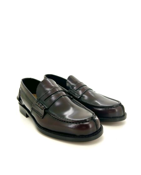 Saxone mocassino donna pelle bordeaux, polish binder