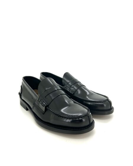 Saxone mocassino donna pelle nera, polish binder