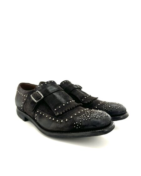 Church's Shanghai scamosciato vintage marrone borchiata