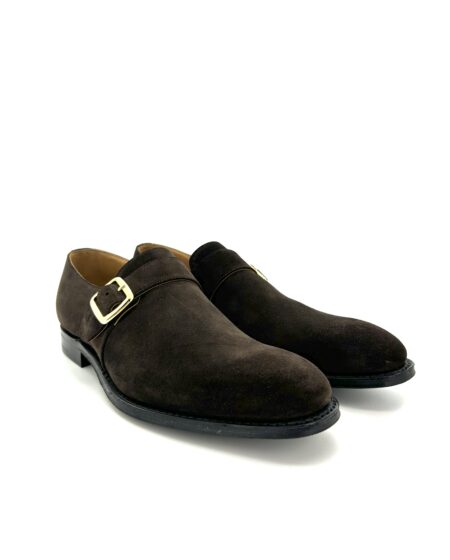 Church's uomo con fibbia scamosciata marrone,mod. Westbury