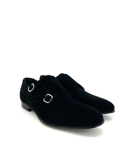 Church's uomo con fibbia doppia scamosciata nera, mod. Westbury