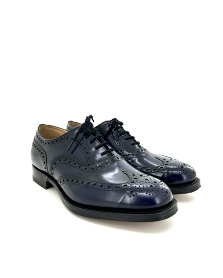 Church's allacciata uomo doppia suola blu navy, mod Burwood