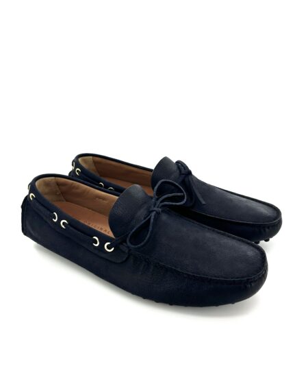 Car Shoe, mocassini con gommini, capretto super soft blu