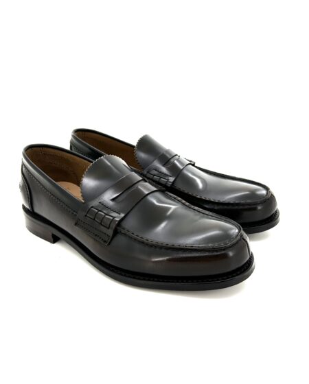 Cheaney mocassini uomo, in pelle marrone anticata, suola cuoio