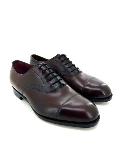 Edward Green scarpe classiche allacciate uomo, in pelle bordeaux anticata