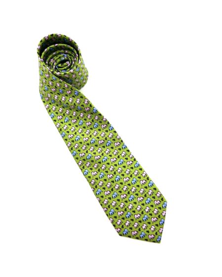 Cravatta in seta Church's verde fantasia