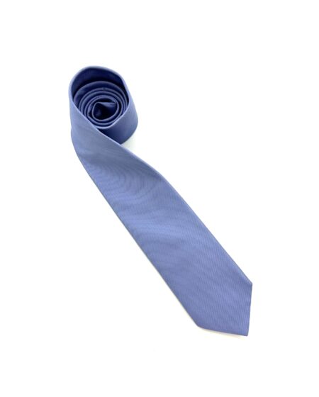 Cravatta in seta azzurra tinta unita