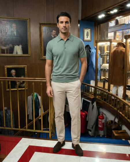 Polo john smedley verde