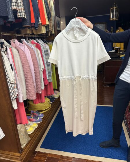 Abito estivo bicolore con coulisse