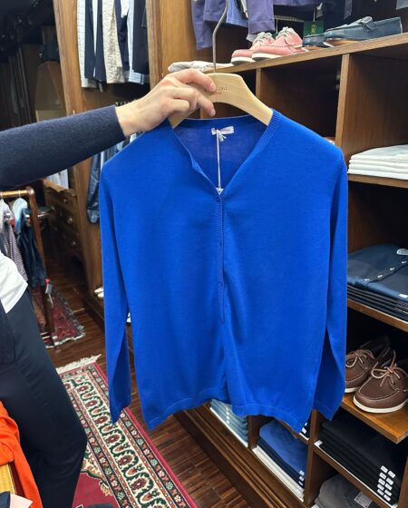 Cardigan donna blu elettrico
