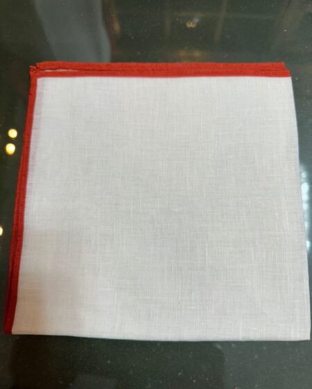 Pochette lino bordo rosso
