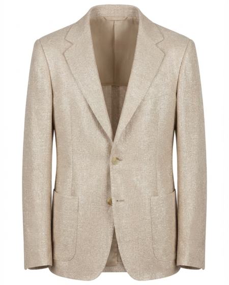 Giacca sportiva beige in lino Barba Napoli