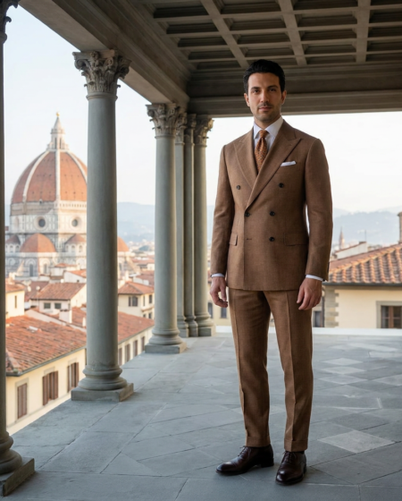 Abito Lardini 2P Lana Tasmania - Nocciola — florence_loggia